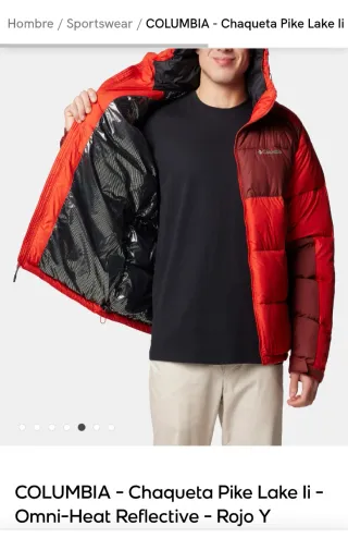 Chaqueta Columbia Talla L Roja