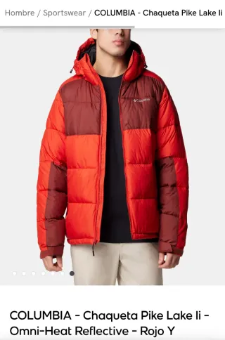 Chaqueta Columbia Talla L Roja