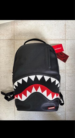 Zaino Sprayground Shark Nero Rosso Nuovo Originale