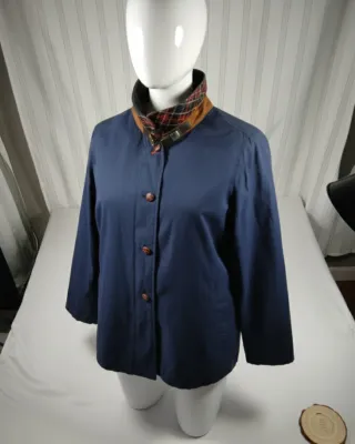 Chaqueta Lloyd's XL azul marino forro tartán