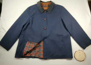 Chaqueta Lloyd's XL azul marino forro tartán