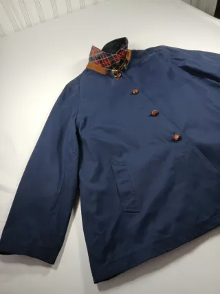 Chaqueta Lloyd's XL azul marino forro tartán