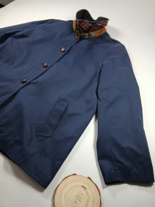 Chaqueta Lloyd's XL azul marino forro tartán