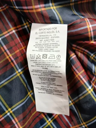 Chaqueta Lloyd's XL azul marino forro tartán