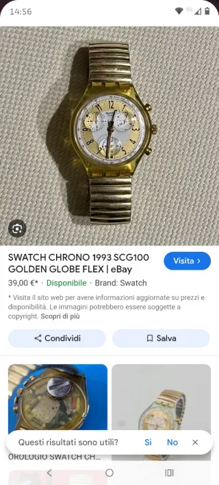 Swatch Crono Golden Globe