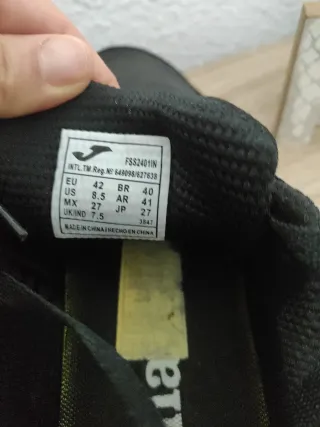 Zapatillas Joma Fútbol Sala Negras