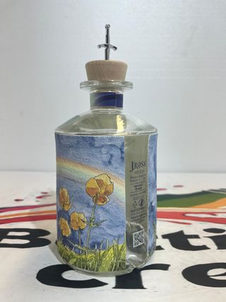 Bottiglia vuota Jrose Gin Milo Manara N4 + quadri