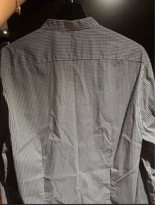 Camisa Zara Cuadros Azul Blanco Talla XL