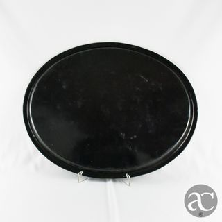 Tabuleiro em folha de metal, pintado a ouro, XIX