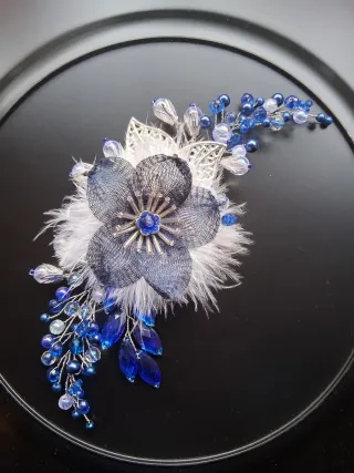 Tocado floral boda, evento, ceremonia