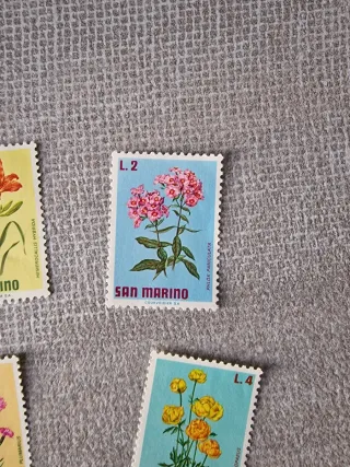 San Marino - Set 5 Francobolli Fiori
