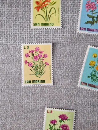 San Marino - Set 5 Francobolli Fiori