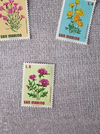 San Marino - Set 5 Francobolli Fiori