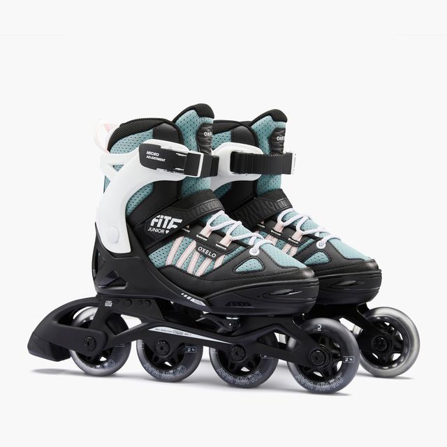 Patines Línea Niños Oxelo Roller Fitness Fit 5 Caqui