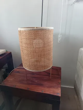 Lámpara Zara Home Ratán Metal Beige