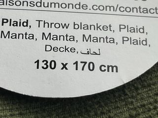 Manta Plaid Maisons du Monde Verde