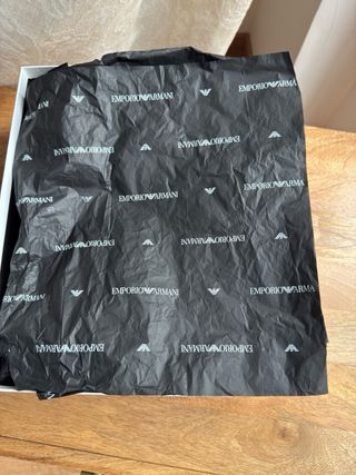 Botín Piel Tacón Aguja Emporio Armani Negro