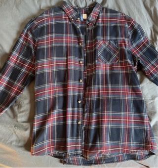 Camisa H&M cuadros azul y rojo