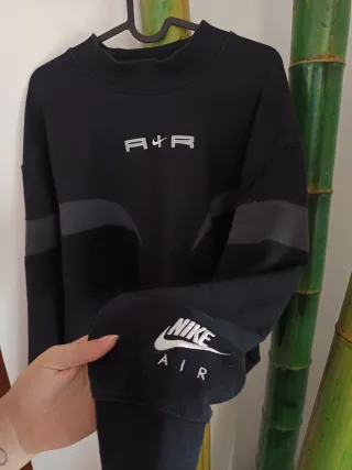 Sudadera Nike Air Negra Gris Talla XL L