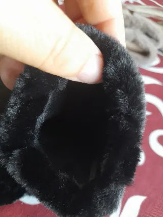 Guanti neri donna con bottoni