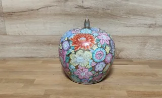 Conjunto TIBOR grande y 2 fuentes florales vintage