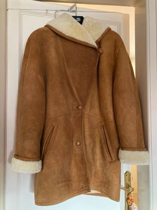 Chaquetón piel vacuna forrado borrego