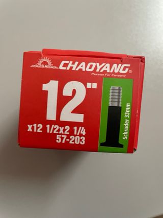 Cámara Bicicleta MTB 12" Chaoyang válvula Schrader