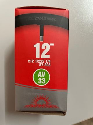 Cámara Bicicleta MTB 12" Chaoyang válvula Schrader