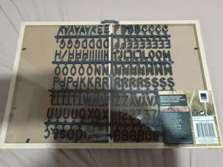 Marco fotos y pizarra letras