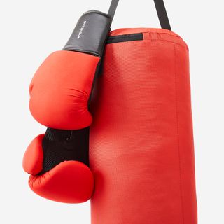 Kit Saco Boxeo + Guantes Niños Rojo
