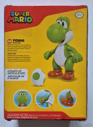 Figura Yoshi Super Mario Bros con Huevo Jakks