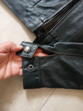 Cazadora Piel Vintage Negra