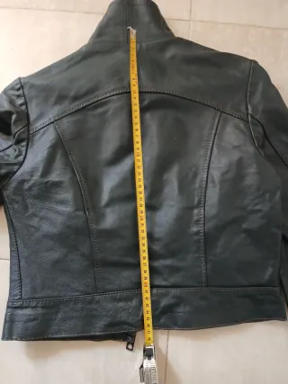 Cazadora Piel Vintage Negra