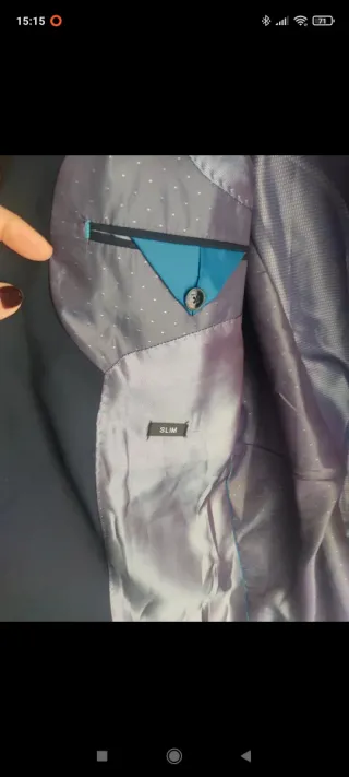 Giacca americana blu da uomo, taglia 54