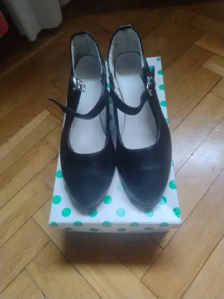 Zapatos baile tacón negros Talla 36