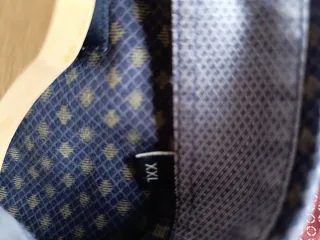 Camisa estampada azul y beige XXL