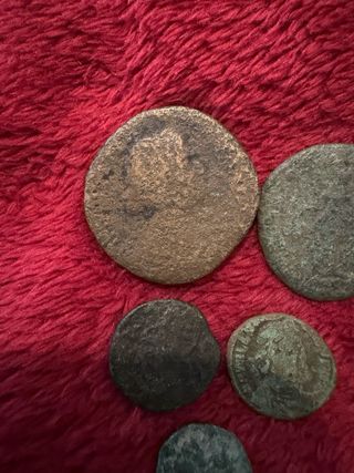 Lotto di 5 monete romane antiche