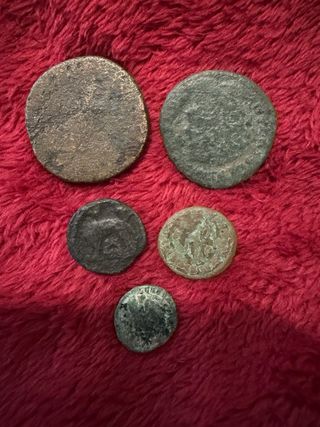 Lotto di 5 monete romane antiche