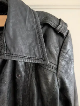 Chaqueta de cuero genuino