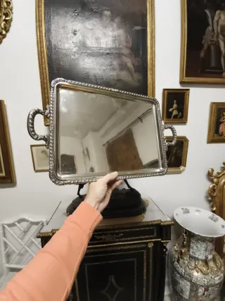 Bandeja rectangular antigua