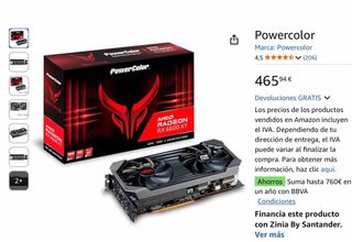 Tarjeta Gráfica PowerColor RX 6600 XT Red Devil