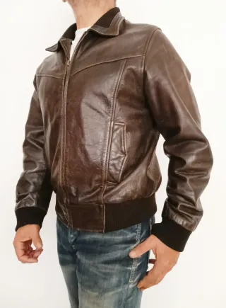 Bomber Cuero búfalo Helstons L Medidas indicadas