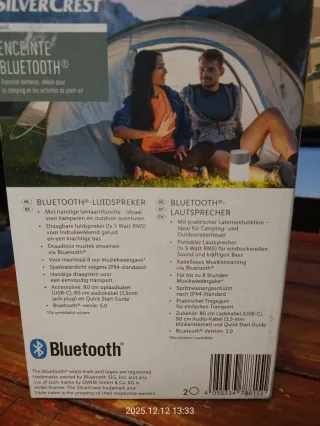 Cassa Bluetooth e Luce Campeggio Silver Crest