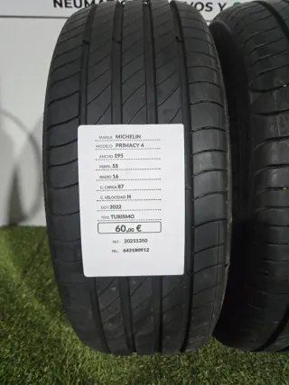 195 55 16 87H MICHELIN PRIMACY 4