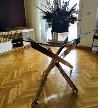 Mesa de cristal templado 120x60