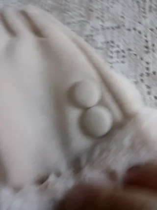 Guanti donna beige con bottoni