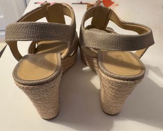 Sandalias Cuña Michael Kors Doradas T39