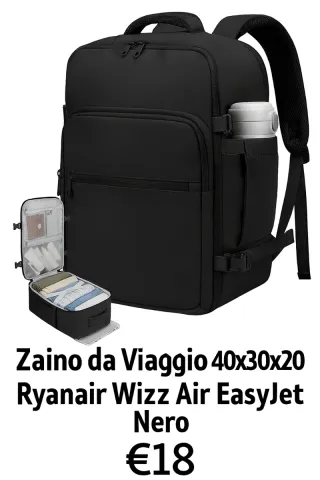 Zaino da Viaggio 40x30x20 Ryanair Wizz Air