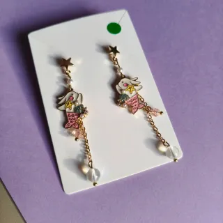 Orecchini sirena con stelle e perle