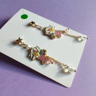 Orecchini sirena con stelle e perle